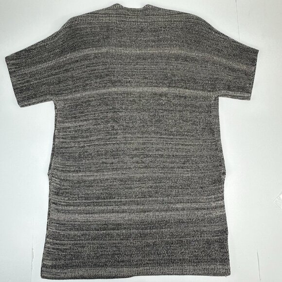 Eileen Fisher Women’s Black Tan Open Front Long Cardigan Sweater XXS/XS/C35.25 - Picture 8 of 13